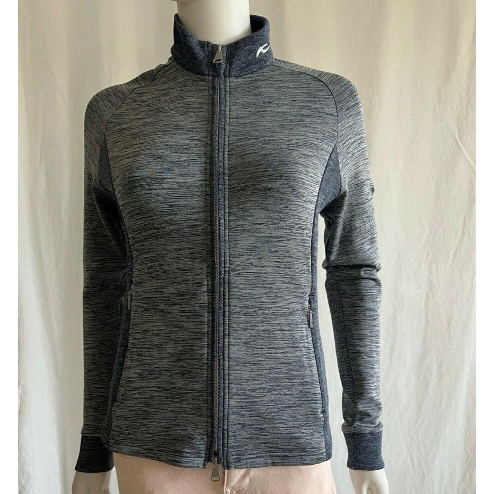 NWT KJUS Women's Jacket Coat Activewear Grey Slim Fit Pockets Full Zip Size 36/S